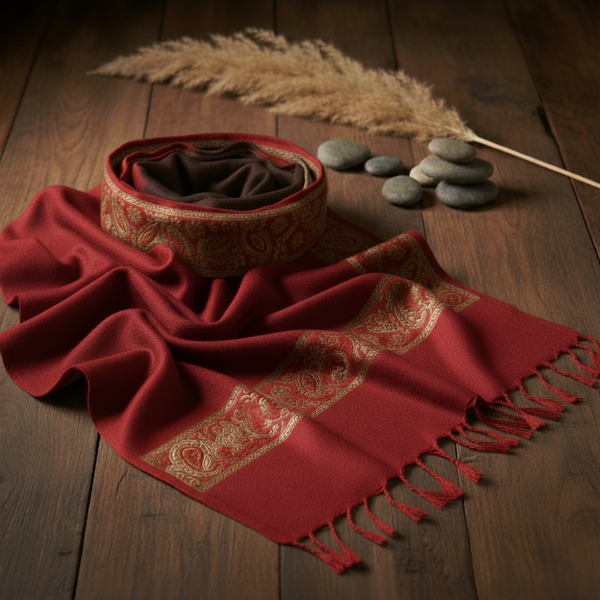 Mahoden Woollen Muffler for Men - Red