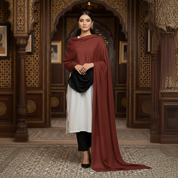 Pashmina Kashmiri Shawl - Cinnamon