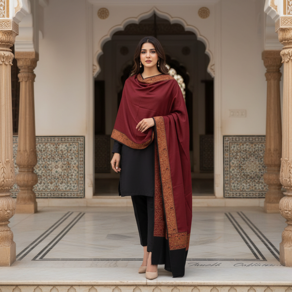 Talith Woolen Shawl - Scarlet