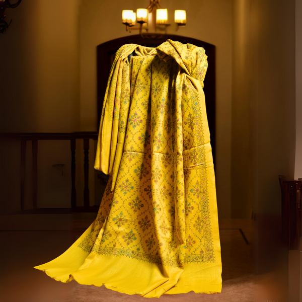 Royal Splendor Pashmina Shawl - Mustard