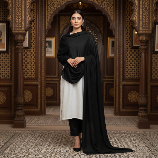 Pashmina Kashmiri Shawl - Black