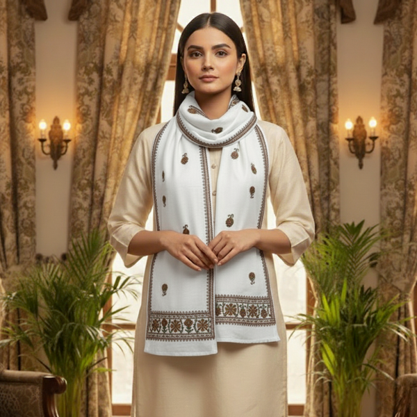 Heer Floral Pashmina Stole