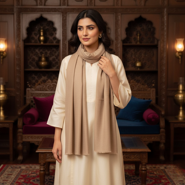 Pashmina Stole - Warm Lvory