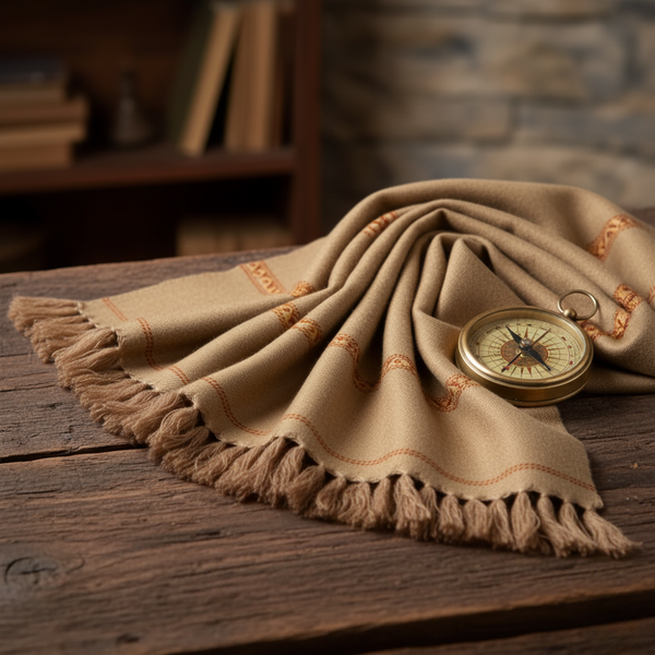 K2 Mountain Woolen Shawl - Tortilla