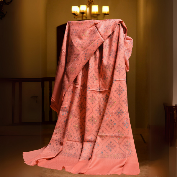 Royal Splendor Pashmina Shawl - Blush