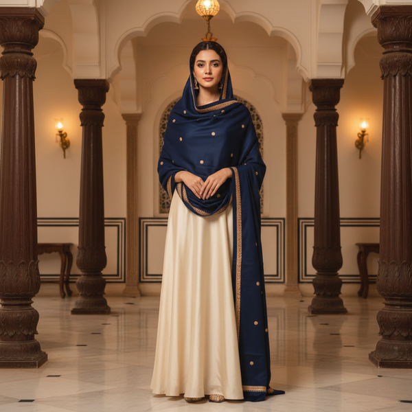 Traditional Kashmiri Embroidered Pashmina Shawl