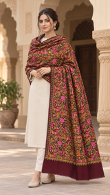 Khizan Pashmina Shawl - Caramine
