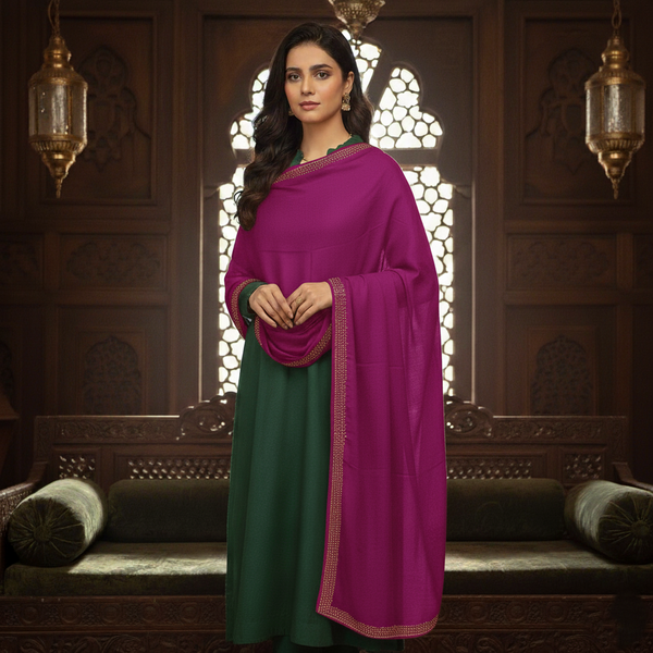 Sitara Pashmina Shawl - Hot Pink