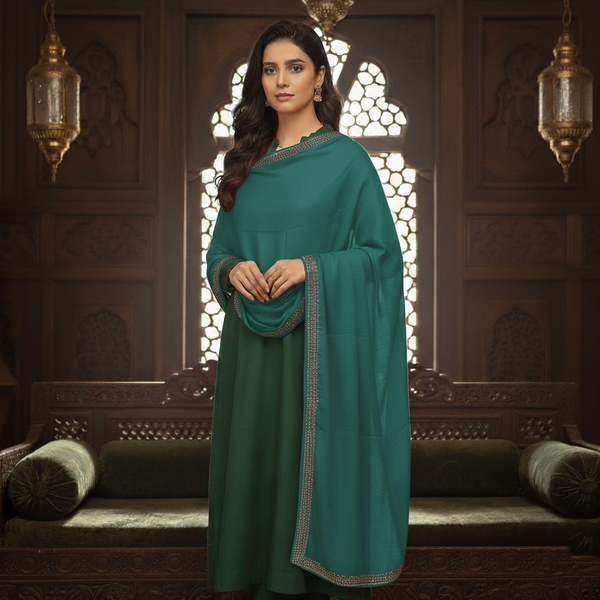 Sitara Pashmina Shawl - Sea Green