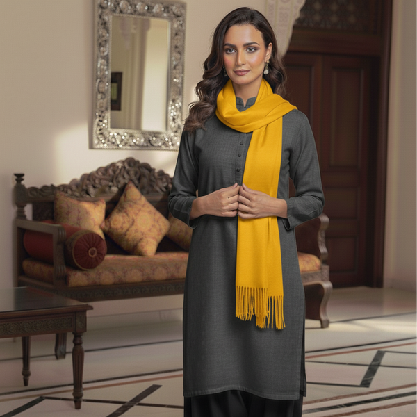 Cozy Ultra Soft Stole - Mustard