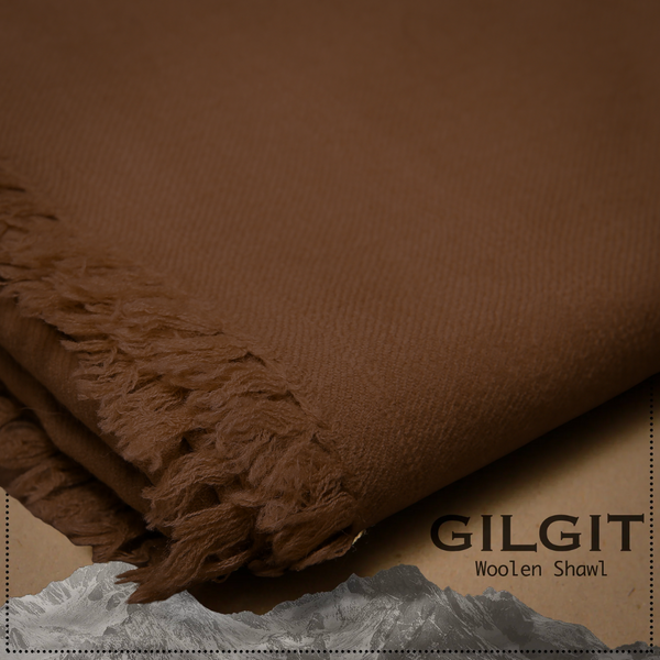 Gilgiti Woolen Shawl - Choco