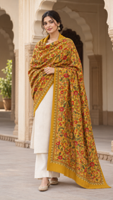 Khizan Pashmina Shawl - Mustard
