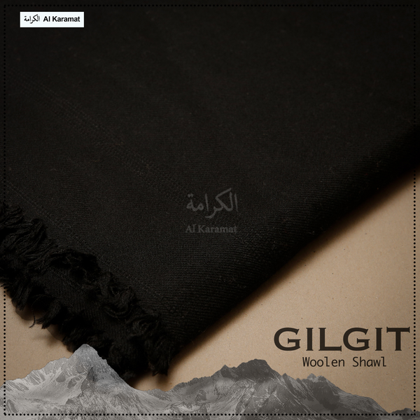 Gilgiti Woolen Shawl - Black