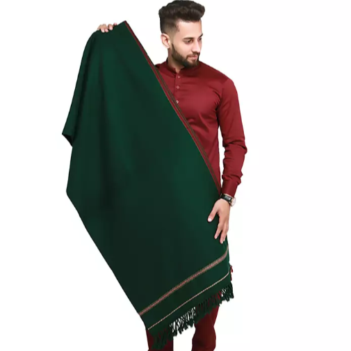 Peshawari Dhussa Shawl - Green