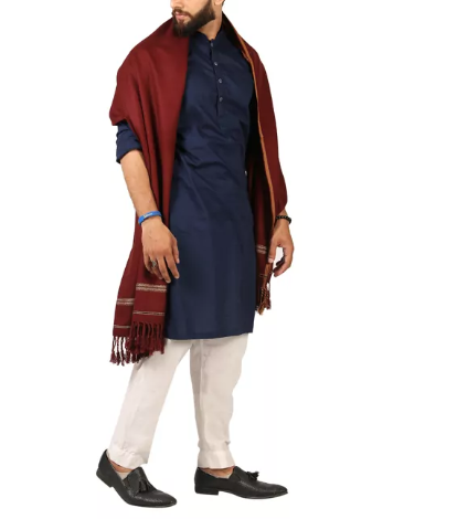 Peshawari Dhussa Muffler - Red