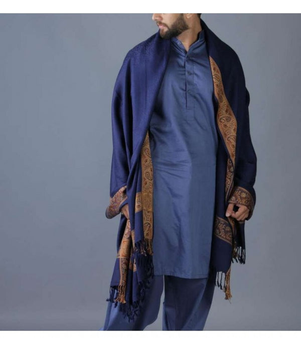 Mahoden Woolen Muffler for Men - Midnight Blue