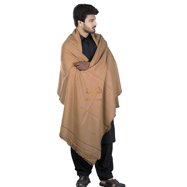 Kashmiri Dhussa Woolen Shawl XL - Cedar