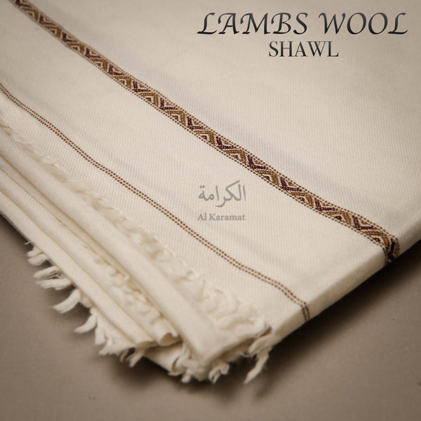 Pure Lambswool Shawl - Snowy