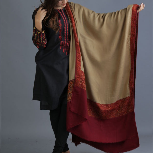 Talith Woolen Shawl - Beige Fall