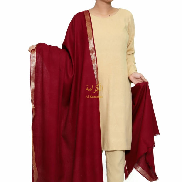 Guzel Zari Kashmiri Shawl - Maroon