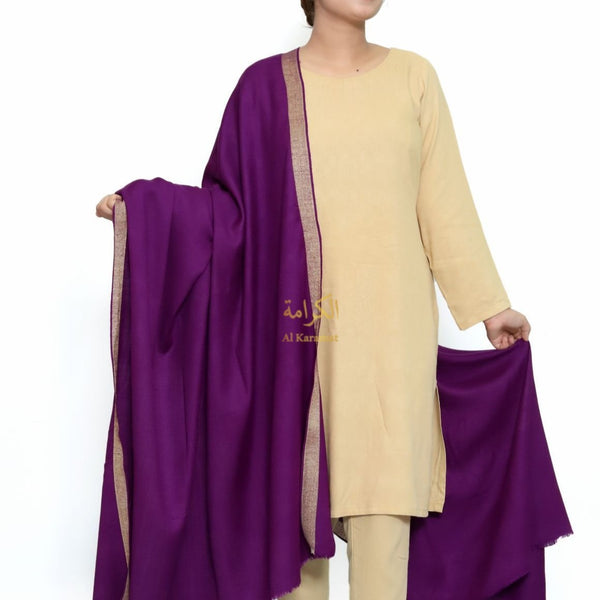 Guzel Zari Kashmiri Shawl - Purple