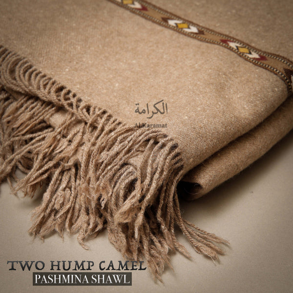 Khaddi Organic Two Hump Camel Hair Hand Made Pashmina Shawl