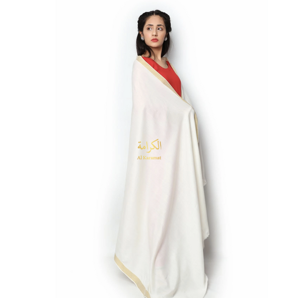 Guzel Zari Kashmiri Shawl - White